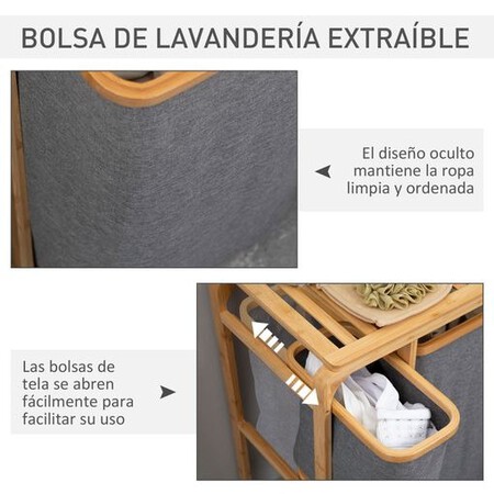 Cesto para la ropa sucia Carrefour