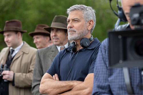 George Clooney en el rodaje de 'Remando como un solo hombre'