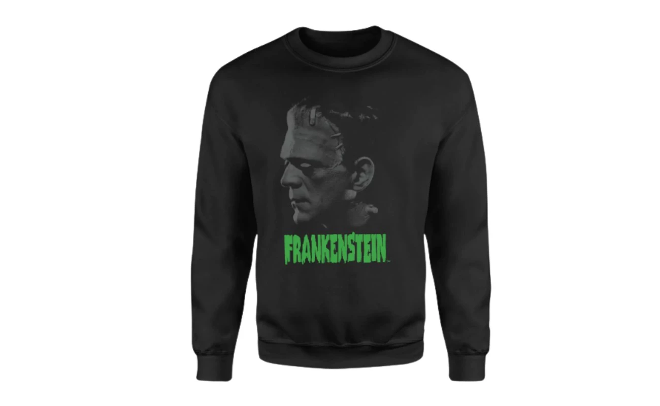 Sudadera Universal Monsters Frankenstein Greyscale - Hombre - Negro