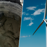 De girar en el aire a sostener el suelo: España une las palas eólicas y el hormigón en un mismo experimento