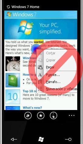Windows Phone 7 Series, nada de cortar y pegar, y novedades en aplicaciones y gráficos 3D