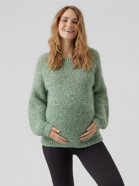 Mama Licious Puloverescuelloredondo Green