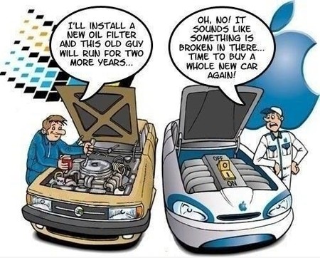 Coche Microsoft y coche Apple