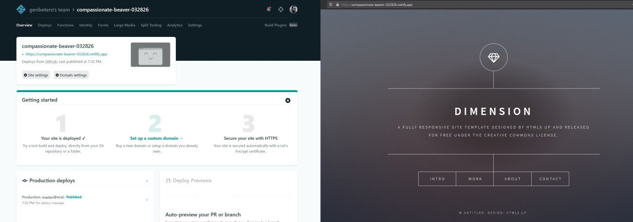 Tutorial usando Netlify y Github 1366_2000