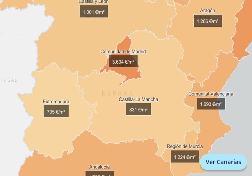 Los notarios de España tienen un mapa gratis que es mucho más útil que Idealista: te chiva si la vivienda que vas a comprar está a buen precio