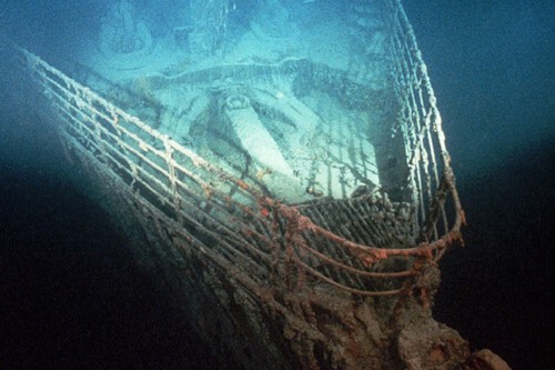 Titanic naufragado. Créditos: banco de imagens
