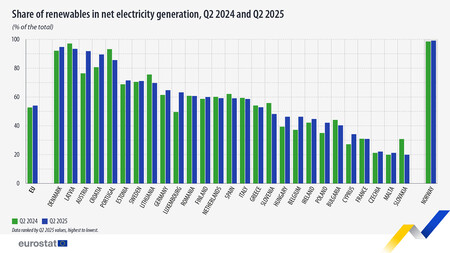 Share Renewables Net Electricity Generation Q2 2024 Q2 2025