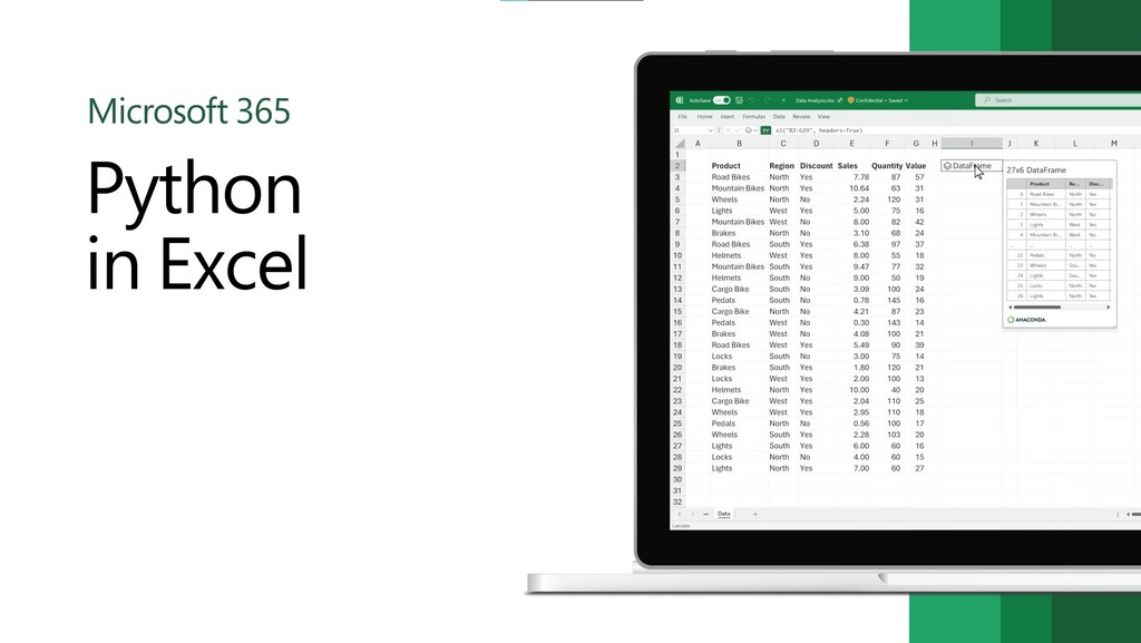 Microsoft lleva Python a Excel. Ya puedes crear fórmulas, tablas, gráficos y más con este lenguaje de programación