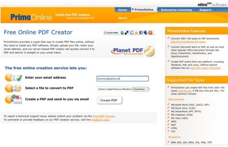 PrimoOnline, convierte más de 300 tipos de documentos a PDF