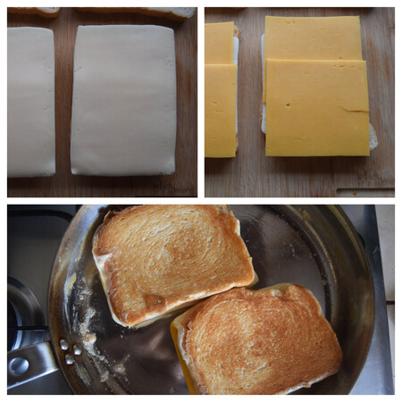 Sandwich Grilled Cheese Paso A Paso