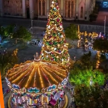 No es Europa, este es el destino de México que tiene un carrusel y árbol de navidad gigante en su villa navideña