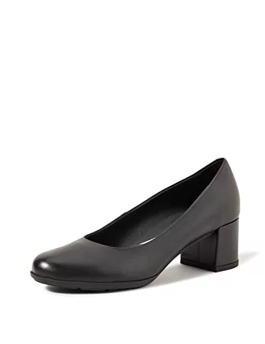 Geox D New Annya Mid A, Zapatos de tacón con Punta Cerrada Mujer, Negro (Black 85), 38.5 EU