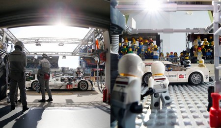 Fotógrafo de carreras recrea algunos momentos de Porsche, pero con coches de Lego