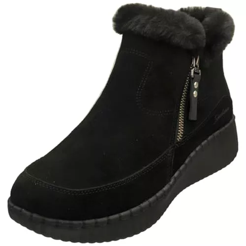 Skechers Wilshire Blvd - Fresh Zip para Mujer, Negro/Negro, 38 EU