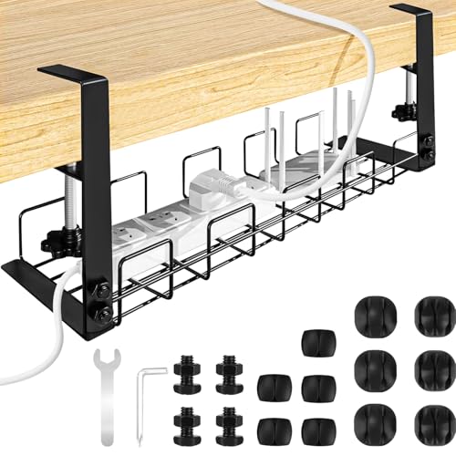 Bandeja de Gestión Cables debajo Mesa Escritorio Gaming