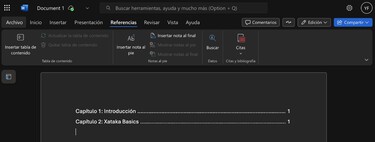 Cómo hacer un índice automático en Word