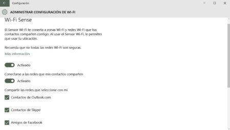 Así evitarás que Windows 10 comparta por defecto tu WiFi con tus contactos de Facebook