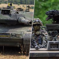 Batalhão sem precedentes chegou à fronteira russa: vem da Alemanha com 12 mil drones kamikaze e o tanque mais avançado 