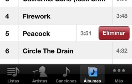 iOS 5 incluye la posibilidad de eliminar canciones desde nuestros equipos iOS