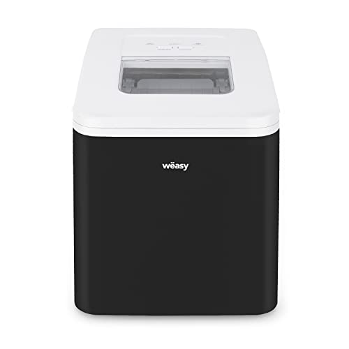 Weasy Máquina para hacer cubitos de hielo KW12, 120 W, bandeja extraíble, 12kg de hielo al día