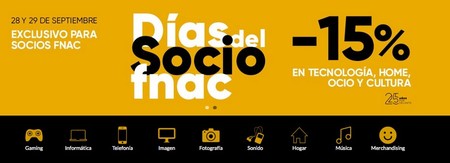 Día del Socio en Fnac: hacerte con tu compra en tecnología, ocio, cultura y hogar lleva hoy y mañana un 15% de descuento
