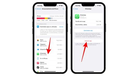 WhatsAppを削除する