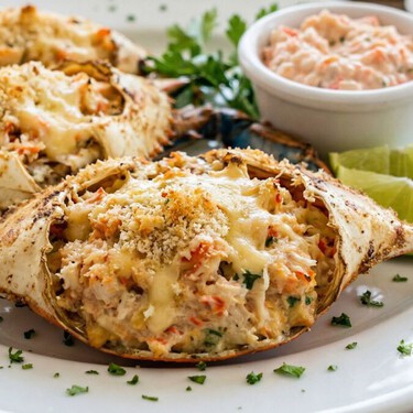 Cómo hacer Jaibas rellenas de salsa Tampico con la receta y trucos del chef Oropeza