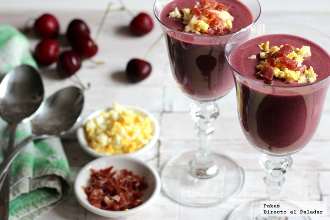 Salmorejo de cerezas, interesante variación sobre la receta tradicional