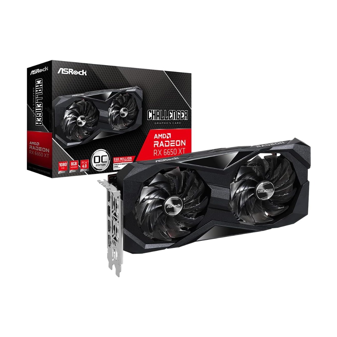 ASRock Radeon RX 6650 XT Challenger D 8GB OC, RX6650XT CLD 8GO, 8GB GDDR6, HDMI, 3X DP
