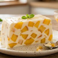 Cómo hacer un postre con 1 lata de duraznos en almíbar y 4 ingredientes: queda cremosito y lleno de sabor 