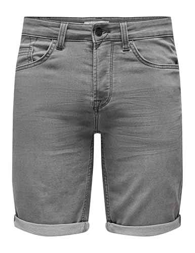 ONLY & SONS Onsply Reg Gr Jog SHO PK 8583 Dnm Noos Pantalones Cortos de Jean, Grey Denim, L Hombres