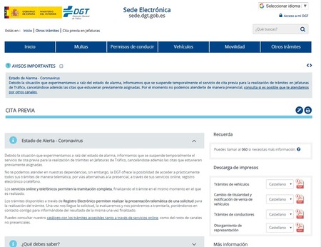 Todas las gestiones de la DGT que puedes hacer desde casa durante la cuarentena por coronavirus