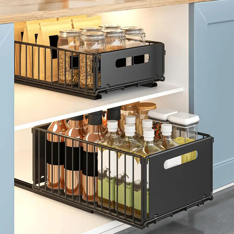 Cajón deslizante de almacenamiento de cocina
