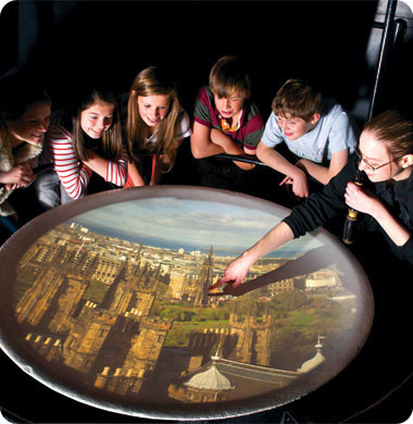 Cámara Oscura Edimburgo con niños