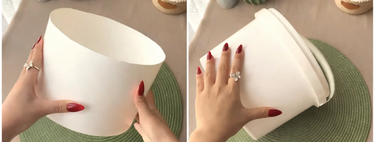 No lo sabía, pero reutilizando un cubo de plástico puedes hacer tú mismo esta elegante cesta de almacenaje para el hogar