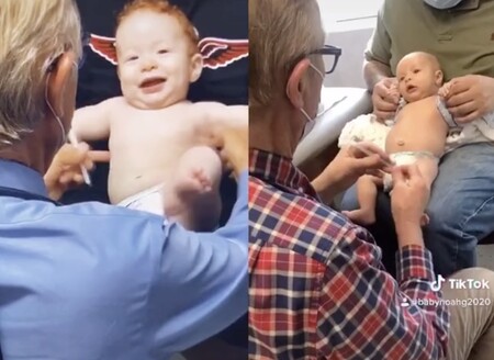 El doctor Gerba nos demuestra que es posible poner una inyección a un bebé y lograr que no deje de sonreír