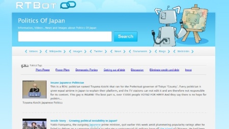 RTbot, un buscador que nos muestra sus resultados clasificados según su tipo y origen