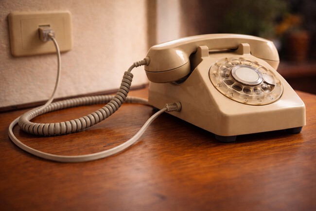 teléfono fijo antiguo
