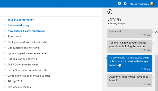 Microsoft anuncia que podremos chatear desde Outlook.com con nuestros contactos de GTalk