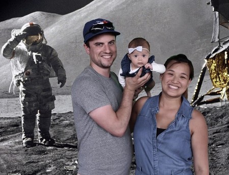 Harper con sus padres