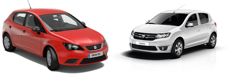 SEAT Ibiza y Dacia Sandero