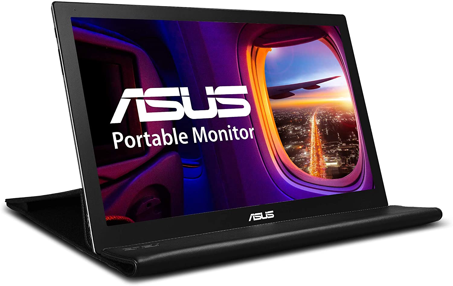 ASUS MB169B+ - Monitor portátil ultrafino Full HD de 15.6" (1920x1080 Pixeles, Panel IPS, USB 3.0, ASUS Smart Case incluida, 16:9, grosor 8.5mm, Tecnología EzLink) Negro y Plata