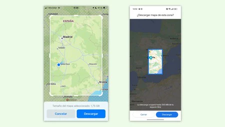 1 回のダウンロードで可能なすべてをカバーできるように最大限に拡張すると、各アプリケーションの重みの違いが顕著になり、Google マップが有利になります。
