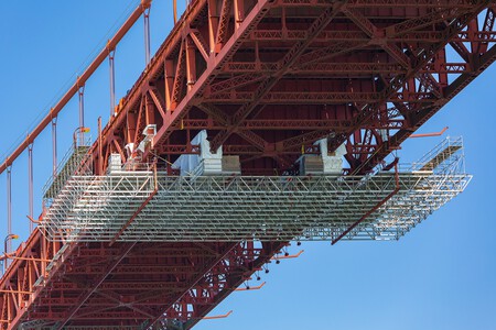 Installation Of Suicide Barriers On The Golden Gate Bridge February 2020