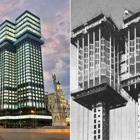 En 1989, un arquitecto ideó el rascacielos más arriesgado de Madrid: dos torres que se construirían "del revés"