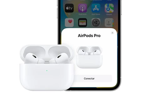 近くのAirPodsを開いたときにiPhoneに表示されるアニメーション(画像:Apple)