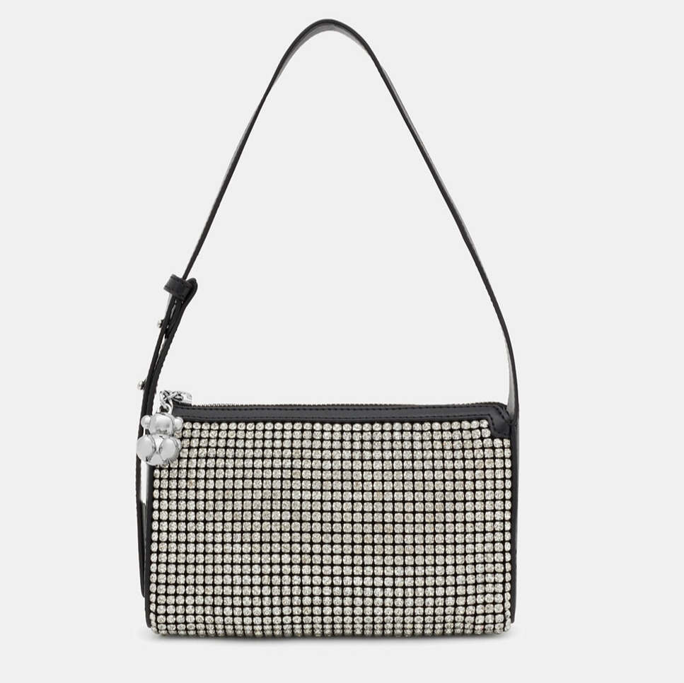 Tous
Bolso de fiesta con strass en plata y cremallera