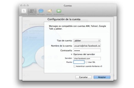 Cómo configurar el chat de Facebook en Mensajes
