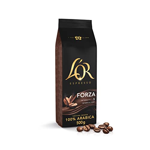 L'OR Espresso Forza Café en Grano Natural 100% Arábica - Intensidad 9 | 500g