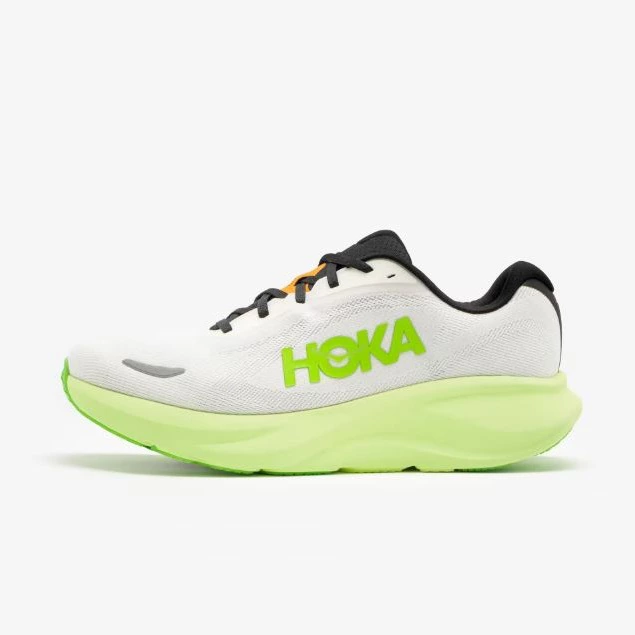 Zapatillas de running carretera hombre, Hoka Rincon 5 blanco y amarillo
